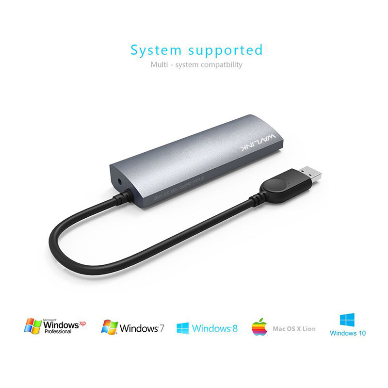 Wavlink UH3047 USB 3.0 hub, 4 portos, alumínium – kép 3