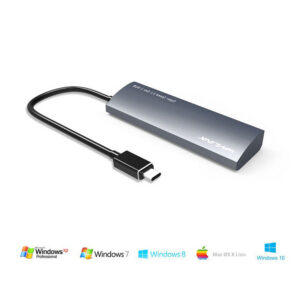 Wavlink UH3047C USB-C hub, 4 x USB 3.0, alumínium, szürke