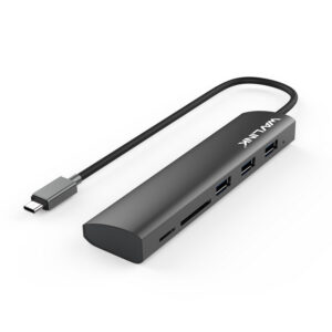 Wavlink UH3047RC USB-C hub, 3 x USB 3.0, SD és microSD olvasóval, alumínium