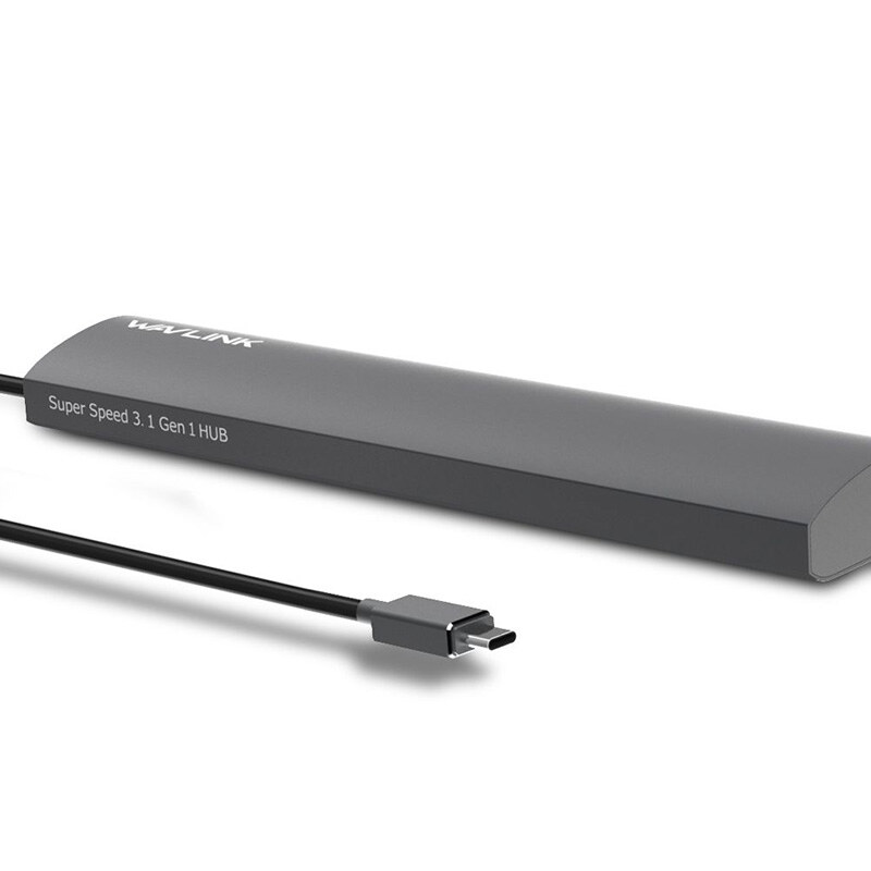Wavlink UH3074C1 USB-C hub, 7 portos, USB 3.1, alumínium – kép 3