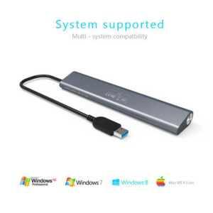 Wavlink UH3075 USB 3.0 hub, 7 portos, alumínium
