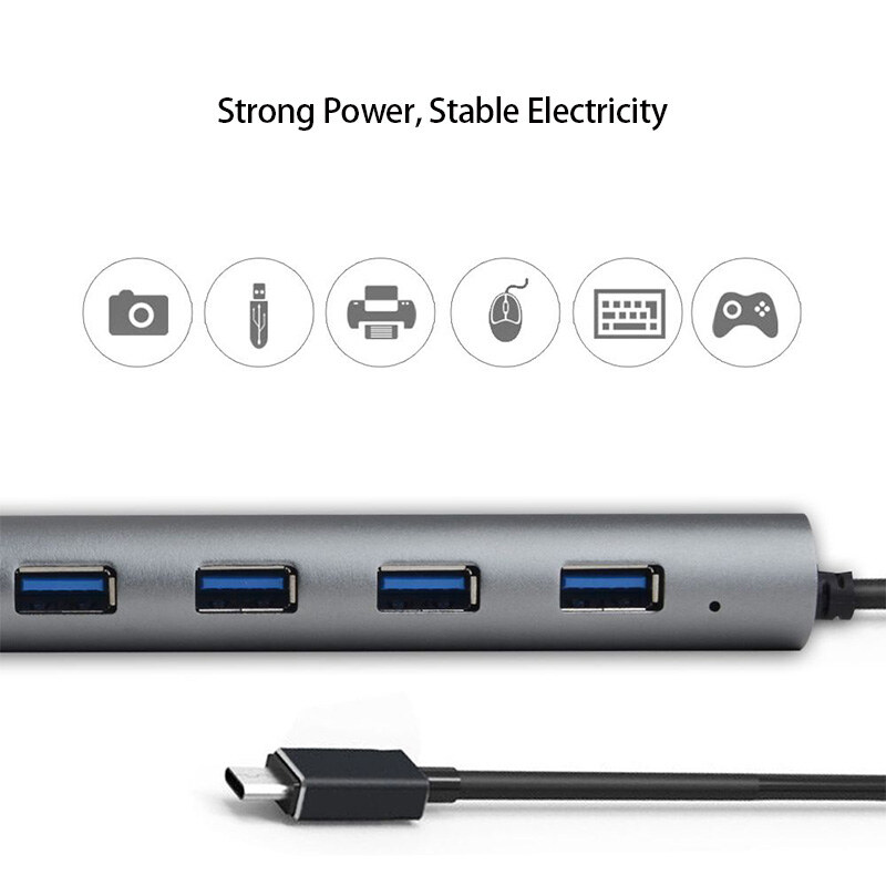 Wavlink UH3075C USB-C – 7 portos USB 3.0 hub, alumínium – kép 1