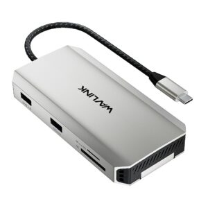 Wavlink UHP3420 USB-C 8 az 1-ben dokkoló M.2 NVMe/SATA SSD-házzal, 4K HDMI, 87 W PD