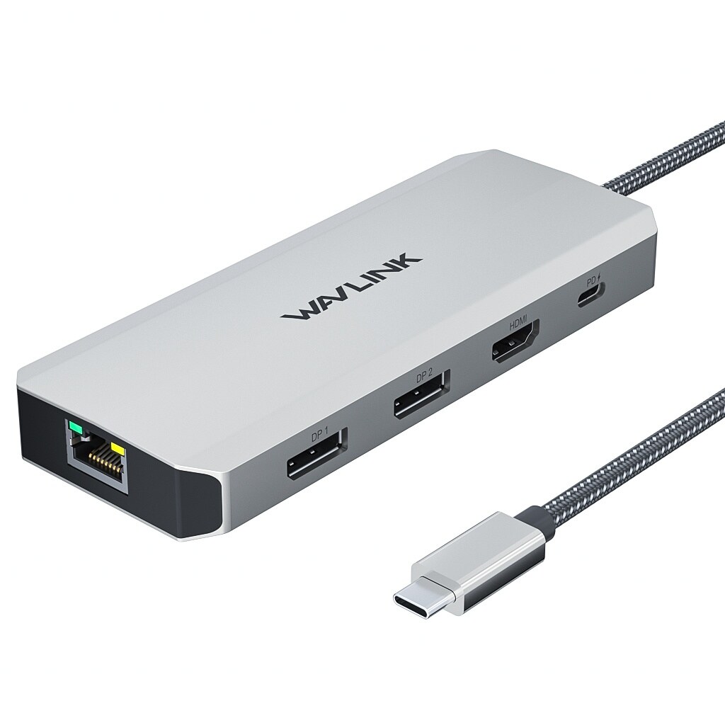 Wavlink UMD306 USB-C 12 az 1-ben dokkoló, tripla kijelző, 8K, 2,5 GbE, 85 W PD – kép 2