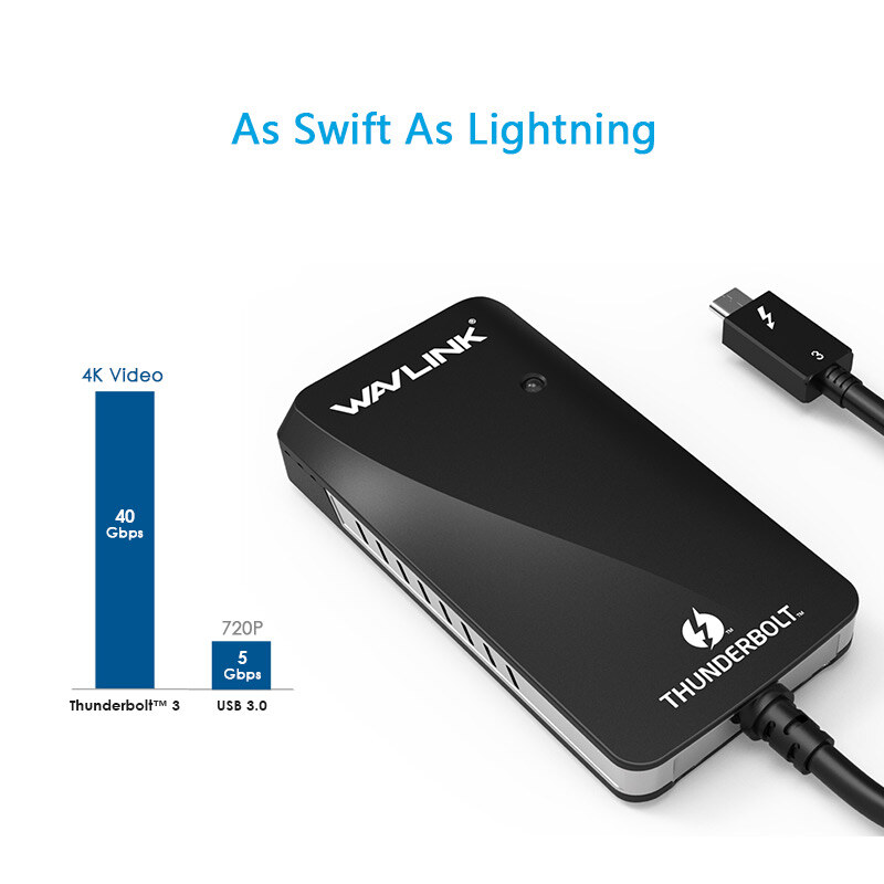 Wavlink UTA01H Thunderbolt 3 - kettős HDMI adapter, 2 x 4K@60Hz – kép 2