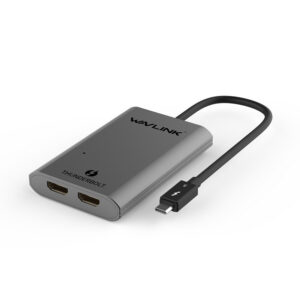 Wavlink UTA03H Thunderbolt 3 - kettős HDMI adapter, 2 x 4K, ezüst