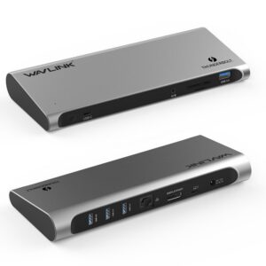 Wavlink UTD03 / UTD03H Thunderbolt 3 dokkoló, 4K, 85 W PD, ezüst