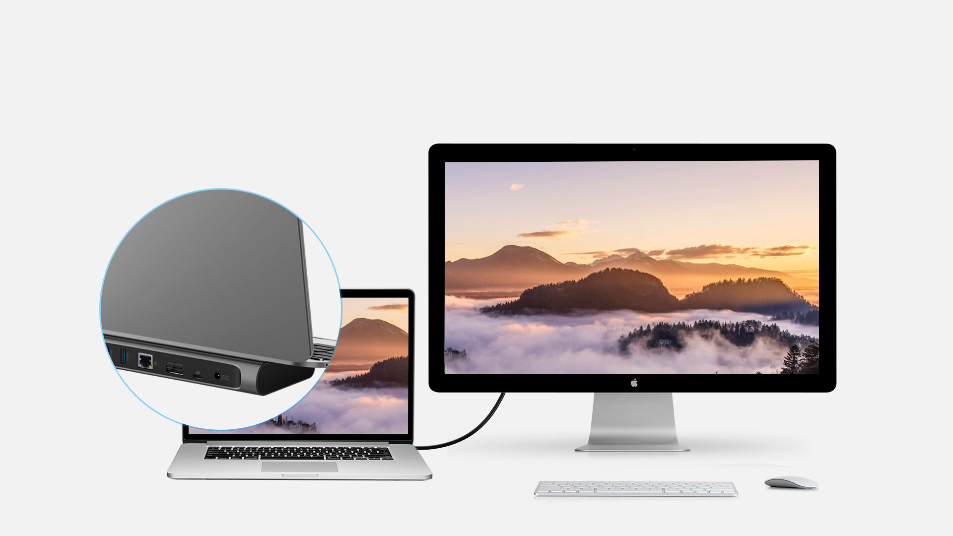 Wavlink UTD03 / UTD03H Thunderbolt 3 dokkoló, 4K, 85 W PD, ezüst – kép 4