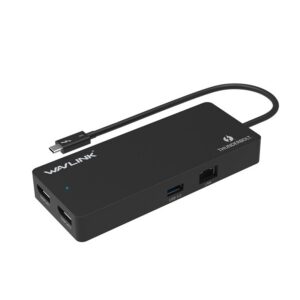 Wavlink UTD04 / UTD04H Thunderbolt 3 mini dokkoló, kettős 4K, fekete