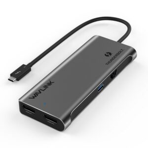 Wavlink UTD05 Thunderbolt 3 mini dokkoló, dupla 4K, Gigabit Ethernet