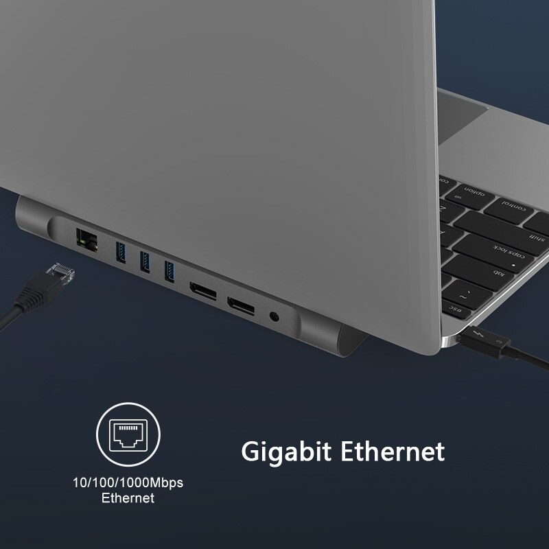 Wavlink UTD23 Thunderbolt 3 dokkoló, dupla 4K / 8K, 60 W PD – kép 4