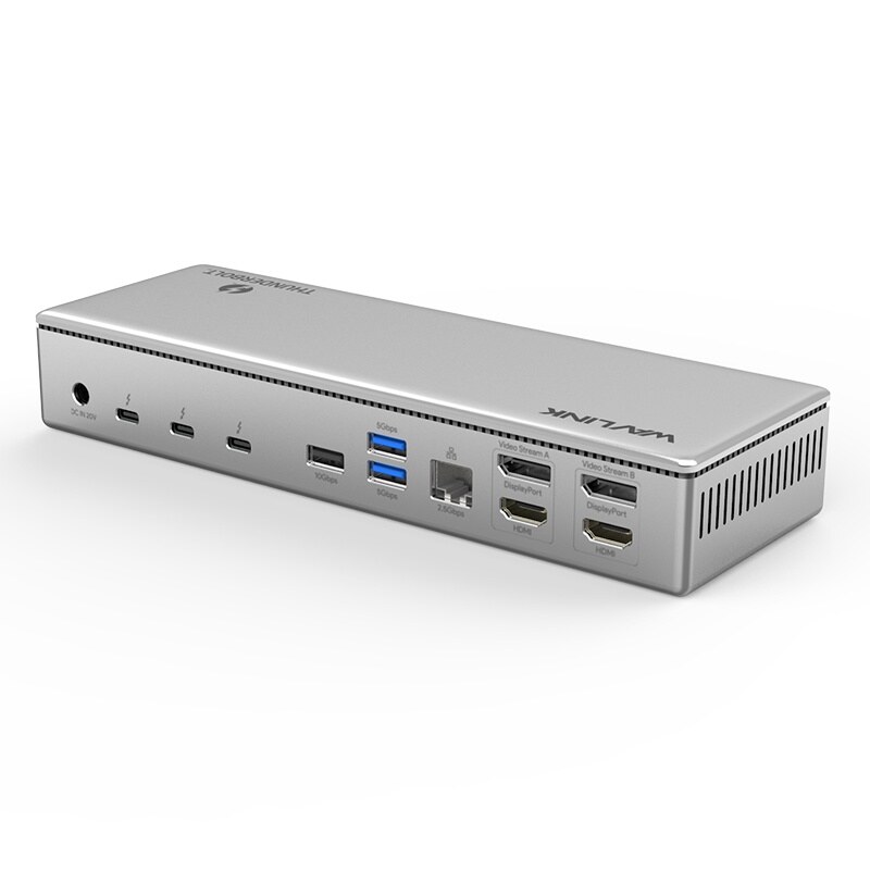 Wavlink UTD41-B Thunderbolt 4 dokkoló, négy monitor 4K@60Hz, 98 W PD – kép 1