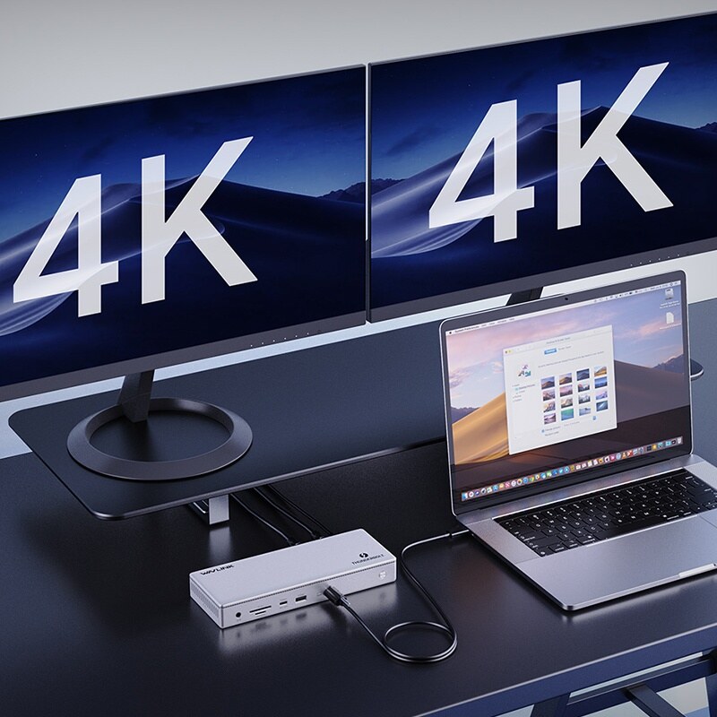 Wavlink UTD45 13 az 1-ben Thunderbolt 4 dokkoló, három monitor, 96 W PD – kép 3