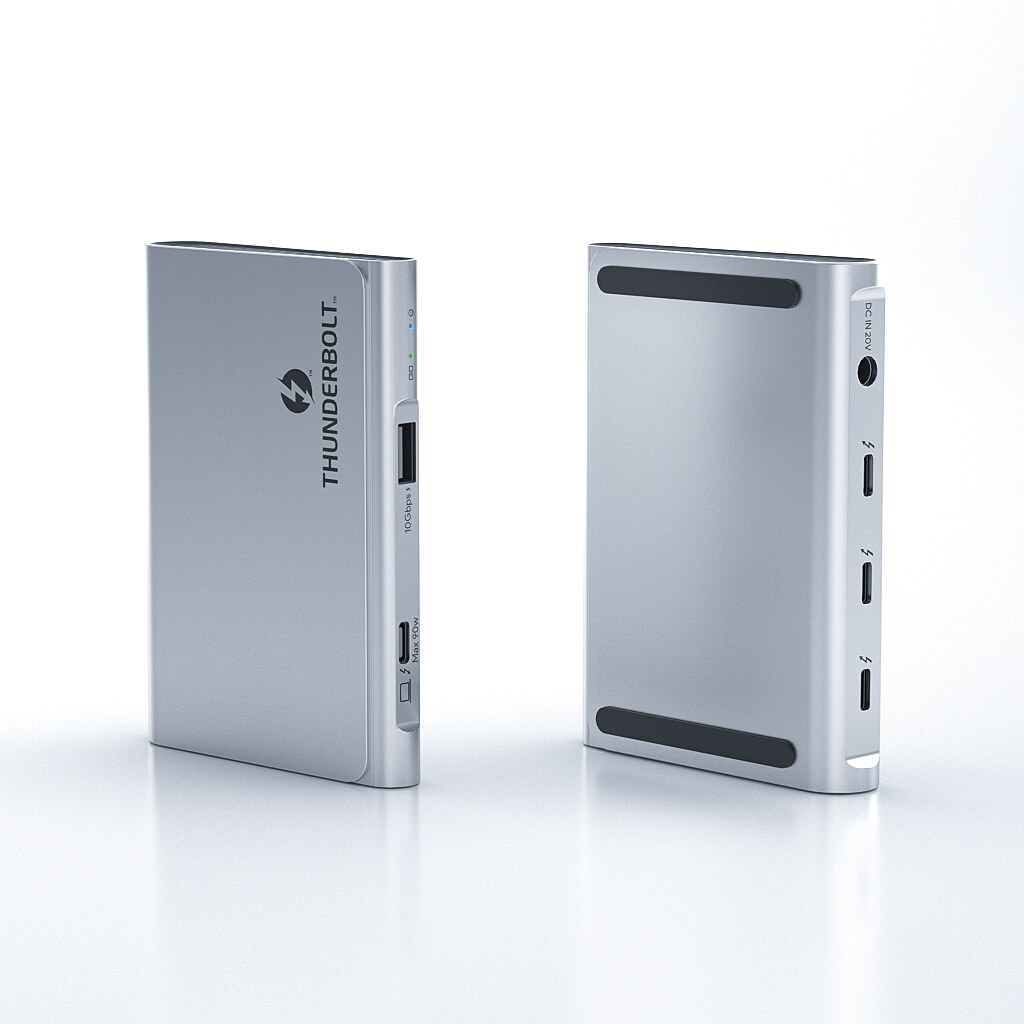 Wavlink UTD50T Thunderbolt 4 dokkoló, 3 x Thunderbolt 4, 90 W PD, alumínium – kép 2