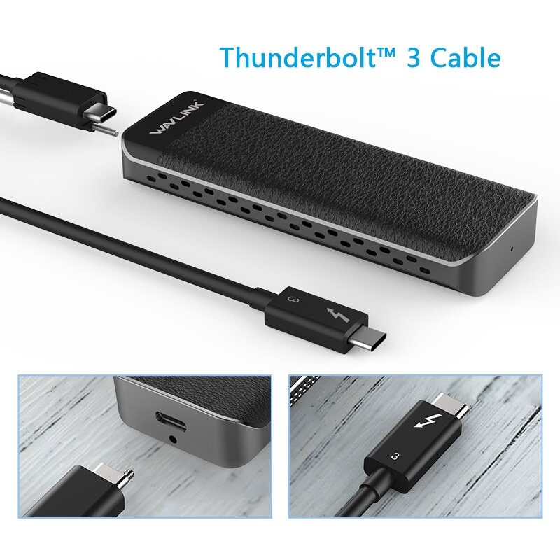 Wavlink UTE02 Thunderbolt 3 NVMe SSD-ház, alumínium, 40 Gbps – kép 2