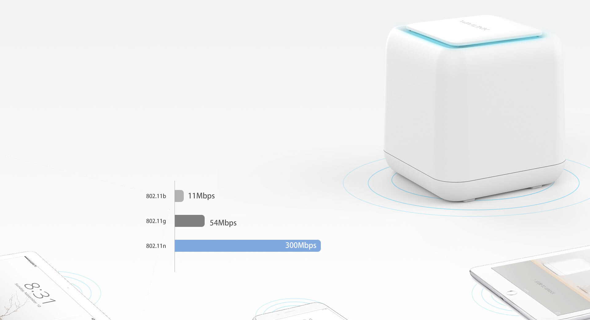 Wavlink WN535N2 ARK N300 Wi-Fi router, TouchLink – kép 3