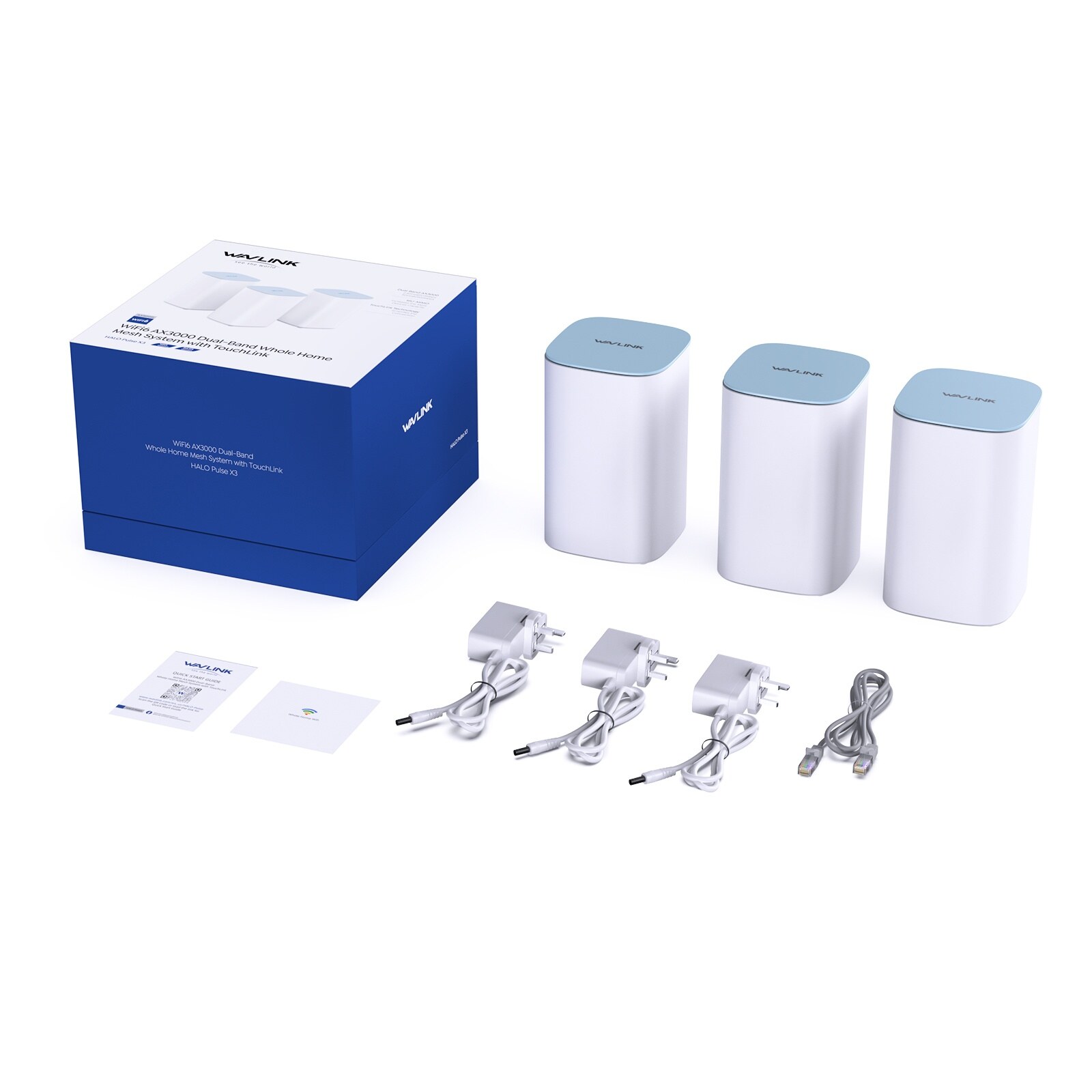 Wavlink WN551X3 HALO Pulse AX3000 Wi-Fi 6 mesh rendszer, 3 db – kép 4