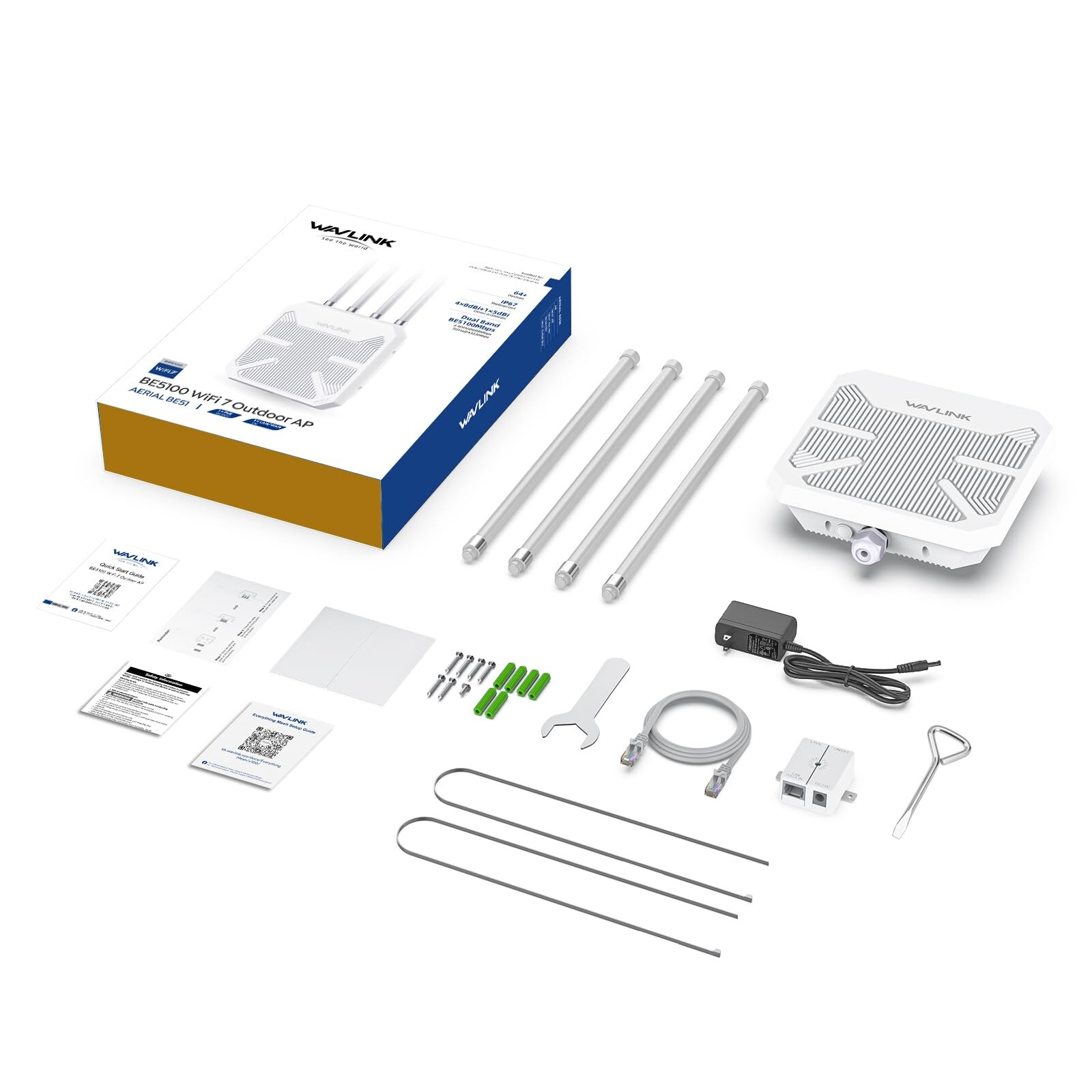 Wavlink WN573HBE2 BE5100 Wi-Fi 7 kültéri access point, IP67, 2,5G PoE port – kép 5