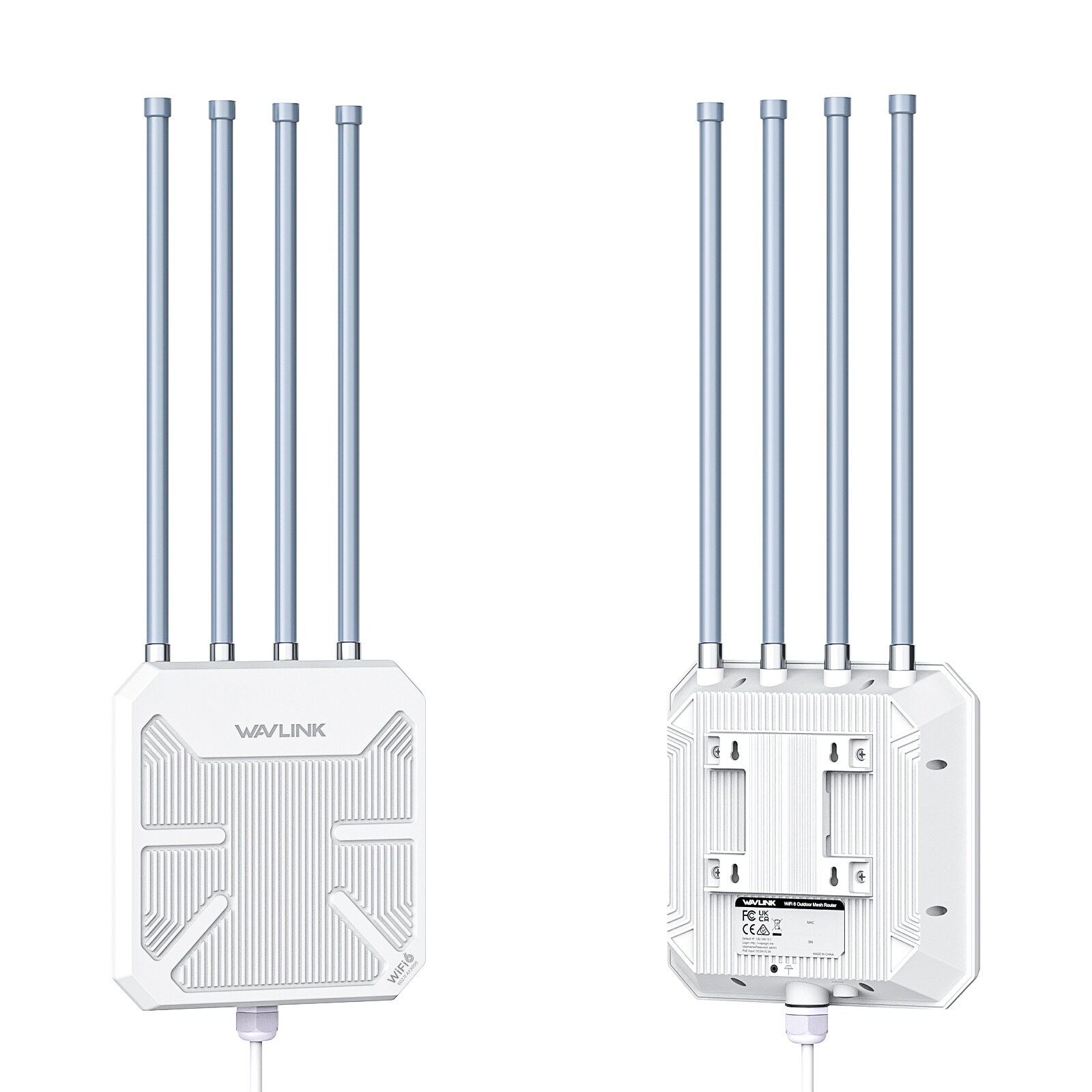 Wavlink WN573HX3 AX3000 Wi-Fi 6 kültéri access point, IP67, PoE, 4×8 dBi antenna – kép 1