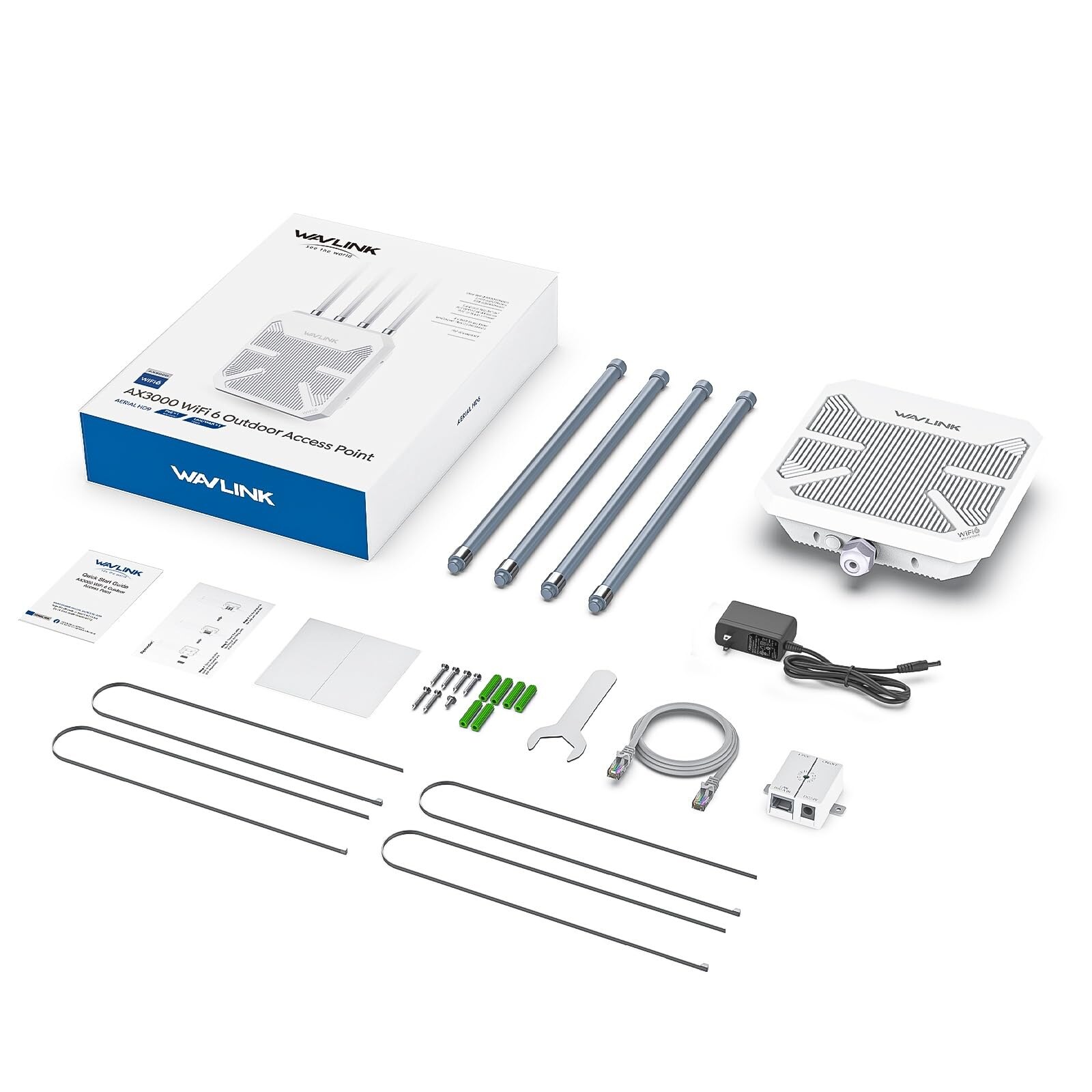Wavlink WN573HX3 AX3000 Wi-Fi 6 kültéri access point, IP67, PoE, 4×8 dBi antenna – kép 5