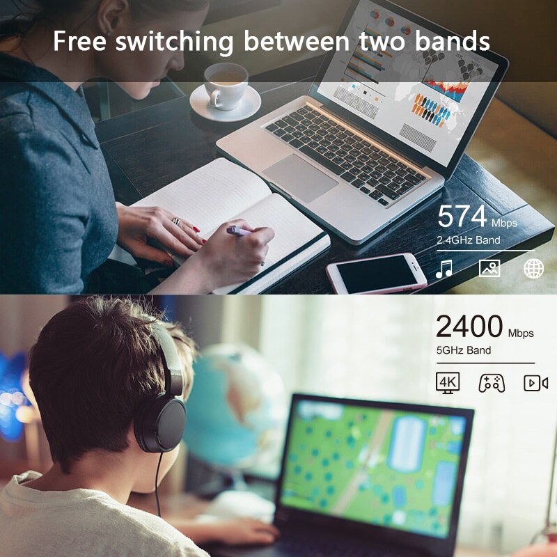Wavlink WN675X2M AX3000 Wi-Fi 6E M.2 modul, Bluetooth 5.2, háromsávos – kép 2