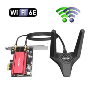 Wavlink WN675X3 AX5400 Wi-Fi 6E PCIe adapter, Bluetooth 5.3, háromsávos