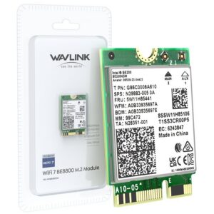 Wavlink WN685BE3M BE8800 Wi-Fi 7 M.2 modul, Bluetooth 5.4, háromsávos