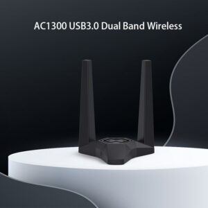 Wavlink WN692A3 AC1300 USB 3.0 Wi-Fi adapter, kétsávos, 2 antennás