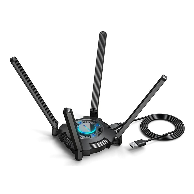 Wavlink WN695X2-A AX5400 Wi-Fi 6E USB 3.0 adapter, háromsávos, 4 antennás – kép 1