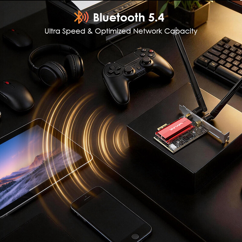 Wavlink WN922BE3-B BE6500 Wi-Fi 7 PCIe hálózati kártya, Bluetooth 5.4 – kép 3