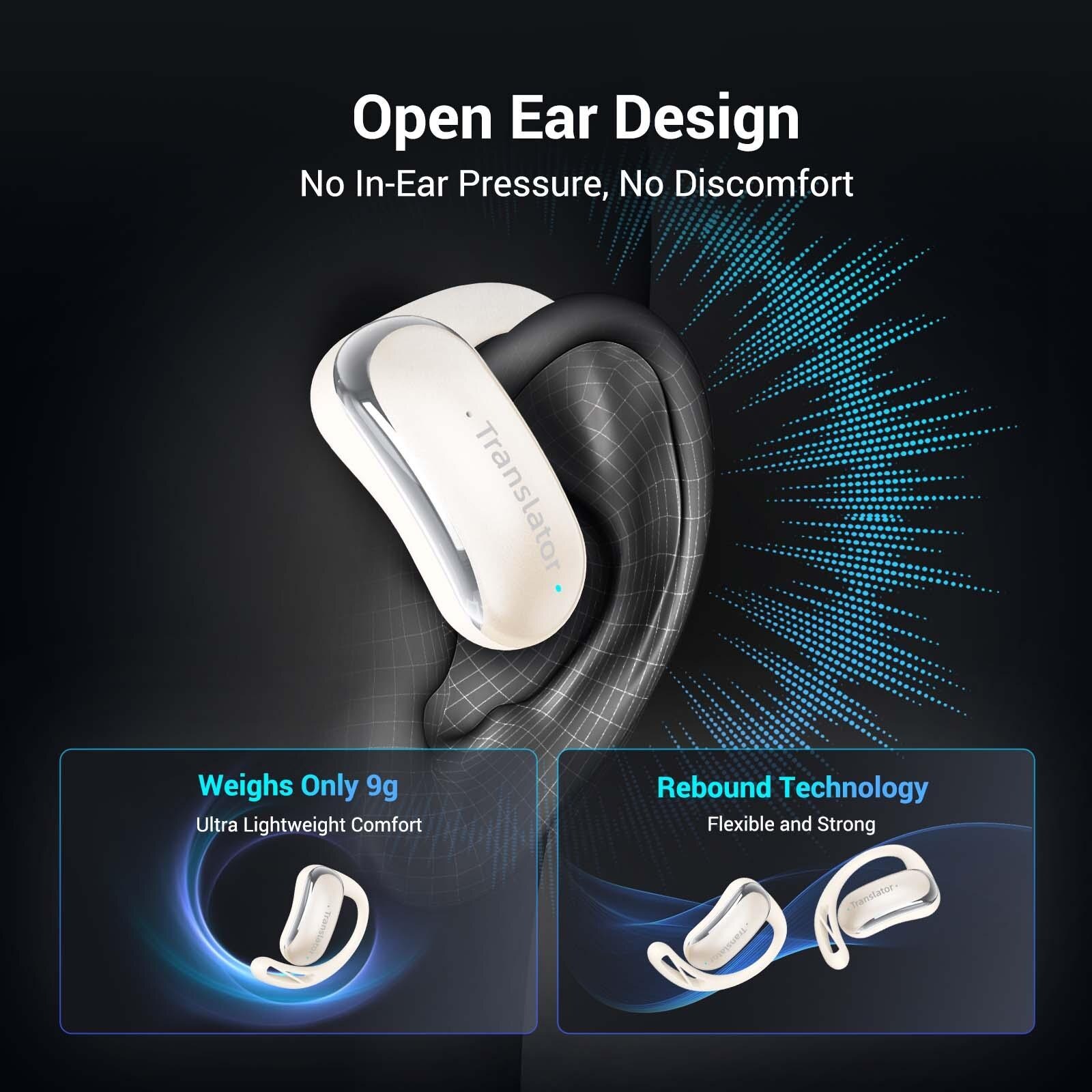 Wooask F56 open-ear AI fordító fülhallgató – kép 3