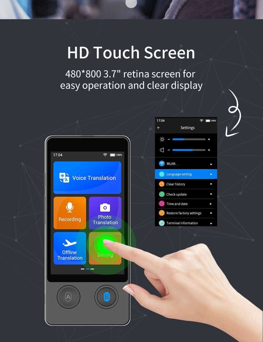 Wooask W12 AI fordítógép – kép 3